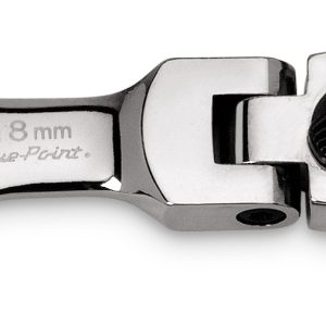 BOERMSF18 — 18 mm 12-Point Metric Midget 15° Offset Box Flex-Head Ratcheting Combination Wrench (Blue-Point®)