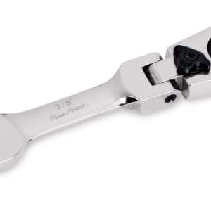 BOERSF12 — 3/8" 12-Point SAE Midget 15° Offset Box Flex-Head Ratcheting Combination Wrench (Blue-Point®)
