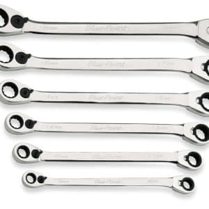 BXORM706 — 6 pc 12-Point Metric 25° Offset Reversible Ratcheting Box Wrench Set (8-19 mm) (Blue-Point®)