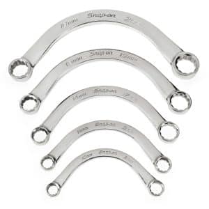 CXM605 — 5 pc 12-Point Metric Flank Drive® Half-Moon Box Wrench Set (10–21 mm)