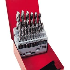 DBM125C — 25 pc Jobber Length Metric Size 118° Point Drill Bit Set (1-13 mm)