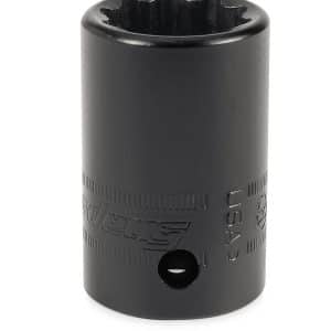 DPFM12 — 3/8" Drive 10-Point Metric 12 mm Shallow Impact Socket