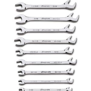 DS809K — 9 pc SAE 15°/60° Offset Open-End Ignition Wrench Set (1/8-3/8")