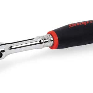 FHCNF72 — 3/8" Drive Compact Round Head Soft Grip Swivel Ratchet (Red)