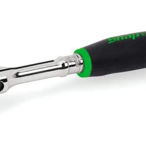 FHCNF72G — 3/8" Drive Compact Round Head Soft Grip Swivel Ratchet (Green)