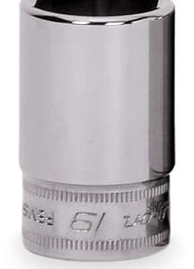 FSMS19 — 3/8" Drive 6-Point Metric 19 mm Flank Drive® Semi-Deep Socket