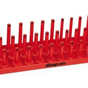KA123METRD — 1/2" Metric 3-Row Post-Style Socket Tray (Red)
