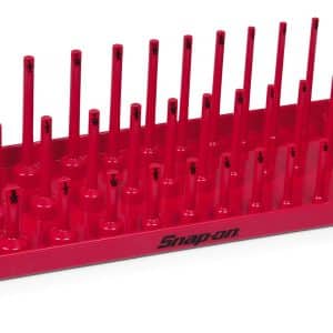 KA143FRRD — 1/4" SAE 3-Row Post-Style Socket Tray (Red)