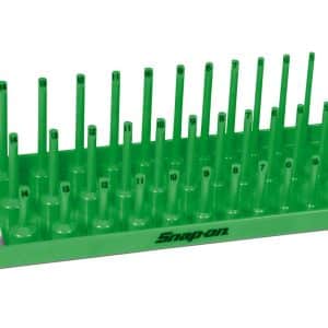 KA143METGN — 1/4" Metric 3-Row Post-Style Socket Tray (Extreme Green)