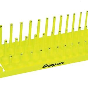 KA143METVZ — 1/4" Metric 3-Row Post-Style Socket Tray (Hi-Viz)