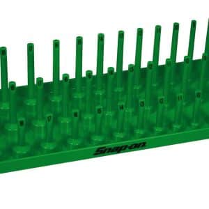 KA383METGN — 3/8" Metric 3-Row Post-Style Socket Tray (Extreme Green)