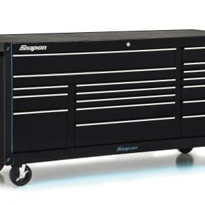 KACGMLED24B — 2 pc Corner Guards with Hidden LED Strips (Matte Black with Blue LED)