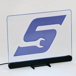 KALED8X11B — LED "S" Logo Display Panel Light (Blue)