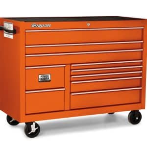 KCP1422PJK — 55" 10-Drawer Double-Bank Classic Series Three Extra Wide Drawer Roll Cab with Power Drawer and SpeeDrawer (Electric Orange)