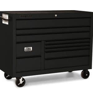 KCP1422POT — 55" 10-Drawer Double-Bank Classic Series Three Extra Wide Drawer Roll Cab with Power Drawer and SpeeDrawer (Flat Black with Black Trim and Blackout Details)