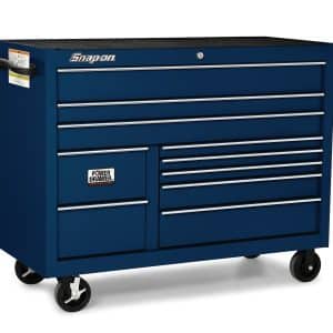 KCP1422PCM — 55" 10-Drawer Double-Bank Classic Series Three Extra Wide Drawer Roll Cab with Power Drawer and SpeeDrawer (Royal Blue)
