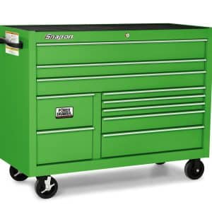 KCP1422PJJ — 55" 10-Drawer Double-Bank Classic Series Three Extra Wide Drawer Roll Cab with Power Drawer and SpeeDrawer (Extreme Green)