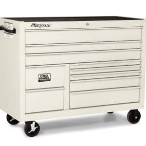 KCP1422PU — 55" 10-Drawer Double-Bank Classic Series Three Extra Wide Drawer Roll Cab with Power Drawer and SpeeDrawer (White)