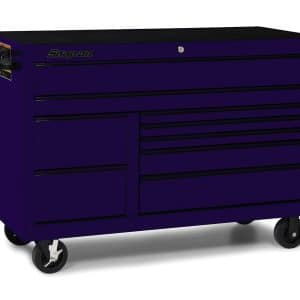 KCP2422BEG — 55" Nine-Drawer Double-Bank Classic Series Roll Cab with Power Drawer (Plum Radical Purple with Blackout Trim)