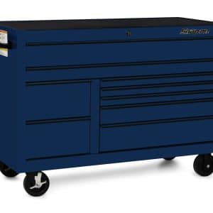 KCP2422BET — 55" Nine-Drawer Double-Bank Classic Series Roll Cab with Power Drawer (Royal Blue with Black Trim and Blackout Details)