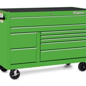 KCP2422PJJ — 55" Nine-Drawer Double-Bank Classic Series Roll Cab with Power Drawer (Extreme Green)