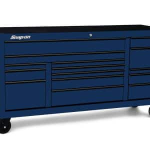 KCP2423BET — 73" 15-Drawer Triple-Bank Classic Series Roll Cab with Power Drawer (Royal Blue with Black Trim and Blackout Details)
