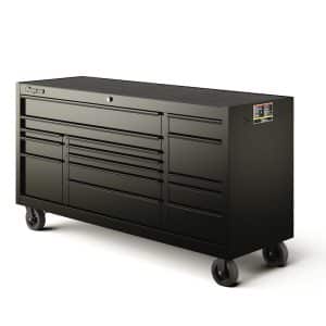 KCP2423BFI — 73" 15-Drawer Triple-Bank Classic Series Roll Cab with Power Drawer (Gloss Black with Black Trim and Blackout Details)