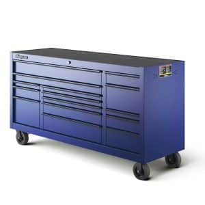 KCP2423BQD — 73" 15-Drawer Triple-Bank Classic Series Roll Cab with Power Drawer (Midnight Blue with Black Trim and Blackout Details)