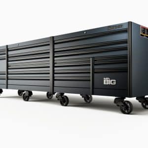 KEXP724A0PWZ — 144" 22 Drawer Four Bank EPIQ™ Series Roll Cab with PowerDrawer (Storm Gray with Black Trim and Blackout Details)