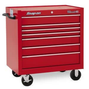 KRA2407PBO — 36" Seven-Drawer Single Bank Classic Series Roll Cab (Red)