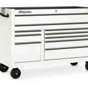 KRA2422PDC — 55" 10-Drawer Double-Bank Classic Series Roll Cab (White with Black Trim)