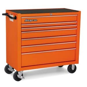 KRA4107FPJK — 40" Seven-Drawer Single Bank Heritage Series Roll Cab (Electric Orange)