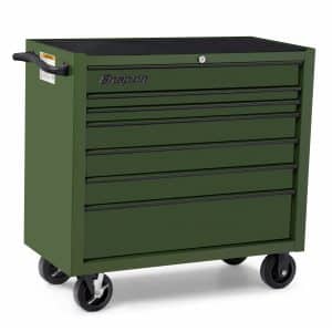KRA4107FPZR — 40" Seven-Drawer Single Bank Heritage Series Roll Cab (Combat Green w/Black Trim)