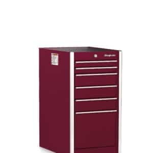 KRL1098PM — 19" Six-Drawer Single Bank Masters Series End Cabinet (Deep Cranberry)