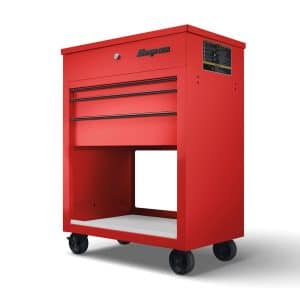 KRSC323BPS — 32" Three-Drawer Roll Cart (Candy Apple Red with Black Trim and Blackout Details)