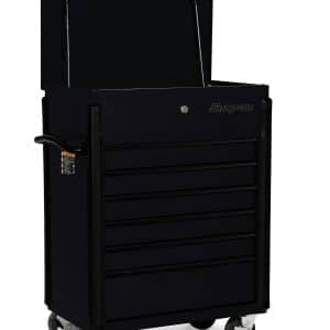 KRSC326FBFI — 32" Six-Drawer Compact Roll Cart (Gloss Black with Black Trim and Blackout Details)