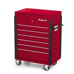 KRSC343PJH — 32" Six-Drawer Compact Split Lid Cart (Candy Apple Red)