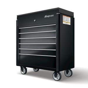 KRSC430APC7 — 40" Sliding Lid Eight-Drawer Bed Liner Shop Cart (Gloss Black)