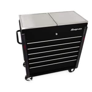 KRSC430APOT1 — 40" Sliding Lid Eight-Drawer Stainless Lid Shop Cart (Flat Black w/Black Trim)