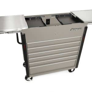 KRSC430APKS1 — 40" Sliding Lid Eight-Drawer Stainless Lid Shop Cart (Arctic Silver)