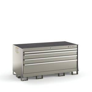 KSDD041AAZBB — Four-Drawer Double-Wide Desk (Arctic Silver w/Brushed Trim)