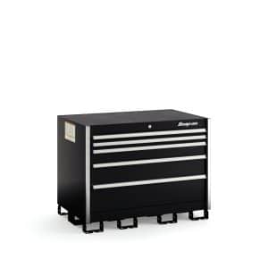 KSEB051AAPB — Five-Drawer Extra-Wide Bench (Gloss Black w/Brushed Trim)