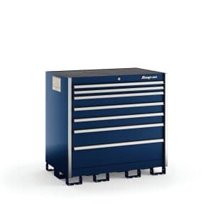 KSEC071AAPCN — Seven-Drawer Extra-Wide Counter (Royal Blue with Brushed Trim)