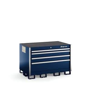 KSED041AAPCN — Four-Drawer Extra-Wide Desk (Royal Blue with Brushed Trim)