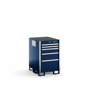 KSNB051AAPCN — Five-Drawer Narrow Bench (Royal Blue w/Brushed Trim)