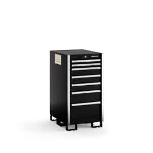 KSNC071AAPB — Seven-Drawer Narrow Counter (Gloss Black w/Brushed Trim)