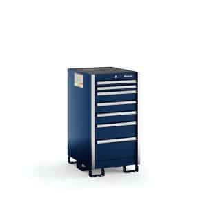 KSNC071AAPCN — Seven-Drawer Narrow Counter (Royal Blue w/Brushed Trim)