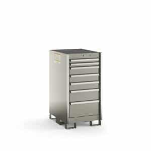 KSNC071AAZBB — Seven-Drawer Narrow Counter (Arctic Silver w/Brushed Trim)