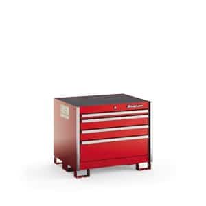 KSPD041AAPBN — Four-Drawer Standard Plus Desk (Red w/Brushed Trim)