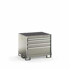KSPD041AAZBB — Four-Drawer Standard Plus Desk (Arctic Silver w/Brushed Trim)